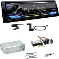 JVC KD-X472DBT Digitalradio Bluetooth USB Einbauset für Mercedes W210 ab 08/99