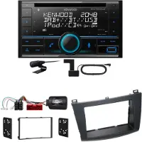 Kenwood DPX-7300DAB Bluetooth Digitalradio USB CD Einbauset für Mazda 3 BL