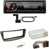 Pioneer MVH-130DAB Digitalradio USB Einbauset Toyota Aygo Citroen C1 Peugeot 107