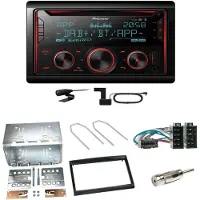 Pioneer FH-S820DAB DAB+ Bluetooth FLAC Einbauset für Peugeot 307 Citroen C2 C3