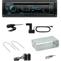 Kenwood KDC-BT950DAB Bluetooth DAB CD Einbauset für Dacia Logan Sandero bis 2011