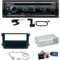 Kenwood KDC-BT740DAB Digitalradio Einbauset für Beetle Jetta Sharan Tiguan T5