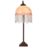 Casa Padrino Barockstil Tischleuchte Mehrfarbig Ø 20 x H. 53 cm - Barock & Jugendstil Möbel