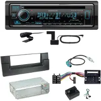Kenwood KDC-BT740DAB Digitalradio Bluetooth Einbauset für BMW 5er E39 ab 10/2000