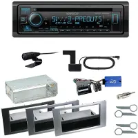 Kenwood KDC-BT950DAB Bluetooth DAB Einbauset für Ford Kuga Fusion Galaxy S-Max