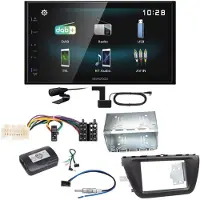 Kenwood DMX-125DAB Bluetooth MP3 USB DAB+ Einbauset für Suzuki SX4 S-Cross