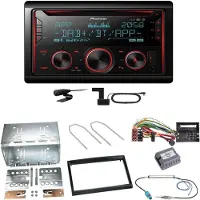 Pioneer FH-S820DAB DAB+ Bluetooth Einbauset für Peugeot 207 307 Partner Expert