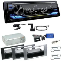 JVC KD-X472DBT DAB+ Bluetooth FLAC Einbauset für Ford Focus C-Max Fiesta Transit