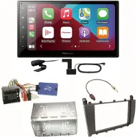 Pioneer SPH-DA160DAB CarPlay Einbauset für Mercedes C-Klasse W203 CLC CL203 S203