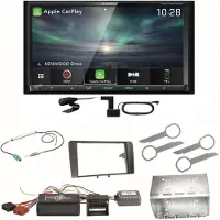 Kenwood DNX-7190DABS Android Auto Carplay DAB+ CD Einbauset für Audi A3 8P 8PA