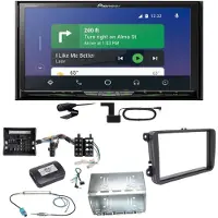 Pioneer AVH-Z9200DAB Android Auto Carplay Einbauset für Tiguan Amarok Caddy Jetta