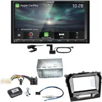 Kenwood DNX-7190DABS Android Auto Carplay DAB+ CD Einbauset für Suzuki Vitara LY