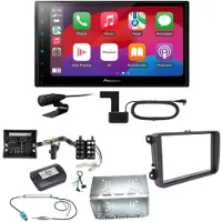 Pioneer SPH-DA77DAB CarPlay Android Auto DAB+ Einbauset für T6 Sharan 2 Beetle