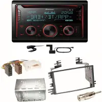 Pioneer FH-S820DAB DAB+ Bluetooth FLAC USB Einbauset für Kia Sportage JE Rio JB