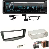 Kenwood KMM-BT508DAB Bluetooth DAB Einbauset Toyota Aygo Citroen C1 Peugeot 107