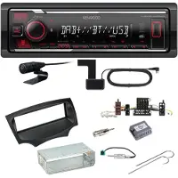 Kenwood KMM-BT408DAB Bluetooth Digitalradio USB Einbauset für Ford KA RU8