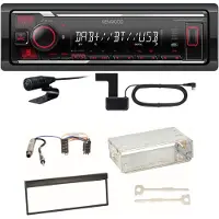 Kenwood KMM-BT408DAB Bluetooth Digitalradio USB Einbauset für Skoda Fabia 6Y