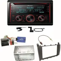 Pioneer FH-S820DAB DAB+ USB Einbauset für Mercedes C-Klasse W203 CLC CL203 S203