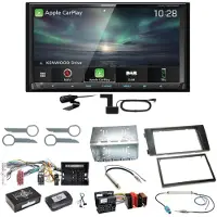 Kenwood DNX-7190DABS Android Auto Carplay DAB+ Einbauset für Audi A6 4B Facelift