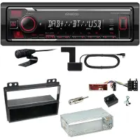 Kenwood KMM-BT408DAB Bluetooth Digitalradio Einbauset für Ford Fusion Fiesta