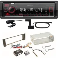 Kenwood KMM-BT408DAB Bluetooth DAB USB Digitalradio Einbauset für Audi A4 B6 B7