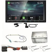 Kenwood DNX-7190DABS Android Auto Carplay DAB+ USB CD Einbauset für Fox Polo 9N3