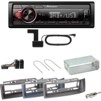Pioneer MVH-130DAB Digitalradio USB Einbauset für Renault Megane Scenic 1