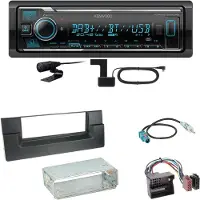 Kenwood KMM-BT508DAB Bluetooth Digitalradio Einbauset für BMW 5er E39 ab 10/2000