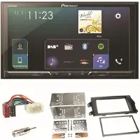 Pioneer SPH-DA230DAB CarPlay Android Auto Einbauset für Suzuki SX 4 Fiat Sedici