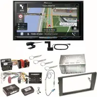 Pioneer AVIC-Z830DAB Navigation DAB+ USB Einbauset für Audi A4 B6 B7 Seat Exeo