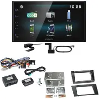 Kenwood DMX-125DAB Bluetooth MP3 USB DAB+ Einbauset für Mercedes W211 CLS W219