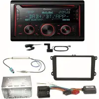 Pioneer FH-S820DAB DAB+ USB Bluetooth Einbauset für Seat Leon Alhambra Altea XL