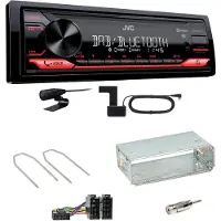 JVC KD-X272DBT Digitalradio Bluetooth USB MP3 Einbauset für Peugeot 206 206 CC