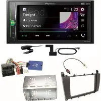 Pioneer DMH-A3300DAB DAB+ Einbauset für Mercedes C-Klasse W203 CLC CL203 S203