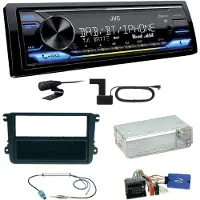JVC KD-X472DBT DAB+ Bluetooth FLAC Einbauset für Seat Leon Alhambra Altea XL