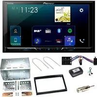 Pioneer SPH-DA230DAB CarPlay DAB+ Einbauset für Peugeot 307 Citroen C2 C3