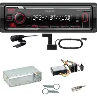 Kenwood KMM-BT408DAB Bluetooth Digitalradio Einbauset für Mercedes W210 ab 08/99