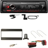 Pioneer MVH-S420DAB Bluetooth DAB+ MP3 Einbauset für Focus Fiesta Puma Mondeo