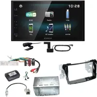 Kenwood DMX-125DAB Bluetooth MP3 USB DAB+ Autoradio Einbauset für Hyundai i40 VF