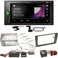 Pioneer DMH-A3300DAB Bluetooth USB DAB+ Einbauset für Seat Exeo Audi A4 B6 B7