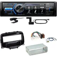 JVC KD-X561DBT DAB+ Bluetooth USB Einbauset Toyota Aygo Citroen C1 Peugeot 108
