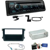 Kenwood KDC-BT560DAB Bluetooth DAB Einbauset für Beetle Jetta Sharan Tiguan T5
