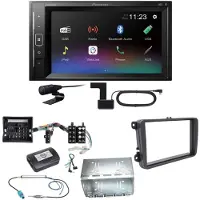 Pioneer DMH-A240DAB DAB+ Bluetooth Einbauset für Tiguan Amarok Caddy Jetta