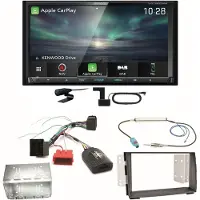 Kenwood DNX-7190DABS Android Auto Carplay Digitalradio Einbauset für Kia Venga