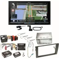 Pioneer AVIC-Z930DAB Navigation DAB+ USB Einbauset für Audi A4 B6 B7 Seat Exeo