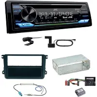 JVC KD-DB912BT Digitalradio Bluetooth Einbauset für Skoda Fabia Roomster Praktik