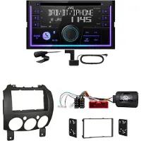 JVC KW-DB95BT Bluetooth Digitalradio USB CD Einbauset für Mazda 2 2008-2014
