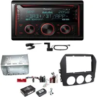 Pioneer FH-S820DAB Digitalradio Bluetooth FLAC USB Einbauset für Mazda MX-5 NC