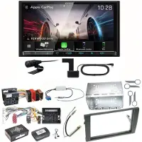 Kenwood DMX8021DABS Android Auto CarPlay Einbauset für Audi A4 B6 B7 Seat Exeo