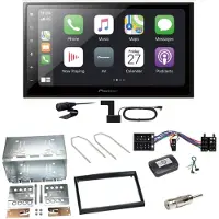 Pioneer SPH-DA250DAB Bluetooth USB DAB+ Einbauset für Peugeot 307 Citroen C2 C3